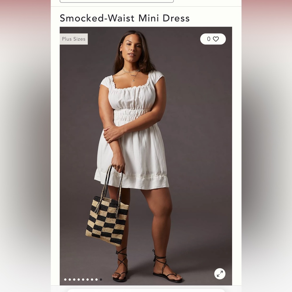 Anthropologie Smock Waist Mini Dress - Picture 2 of 10